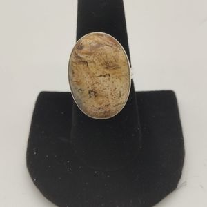 Semi Precious Stone Silver Ring